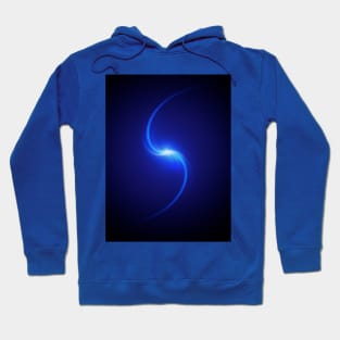 Fluorescent blue cosmic quasar with radiating aura Hoodie